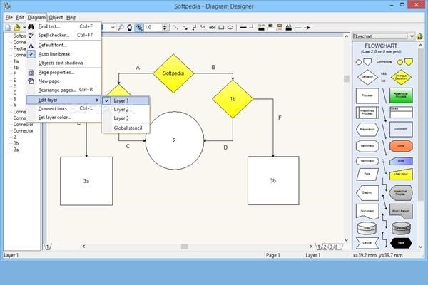 Diagram Designer có giao diện dễ sử dụng