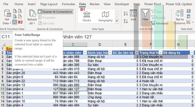 Xử lý dữ liệu bằng power query