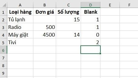 Cách 2: Xóa dòng trong bảng dữ liệu khi không có cột chính