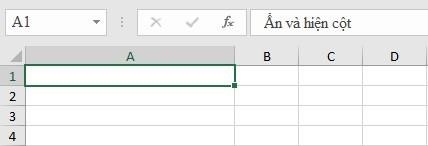 Cách dấu dữ liệu trong Excel