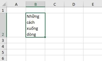 Một số cách xuống dòng trong excel dễ thực hiện