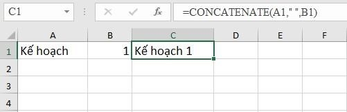 Hàm CONCATENATE
