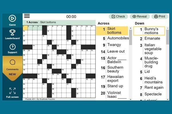 Crossword là một trong những tựa game sở hữu kho từ vựng đồ sộ cùng các chủ đề đa dạng.